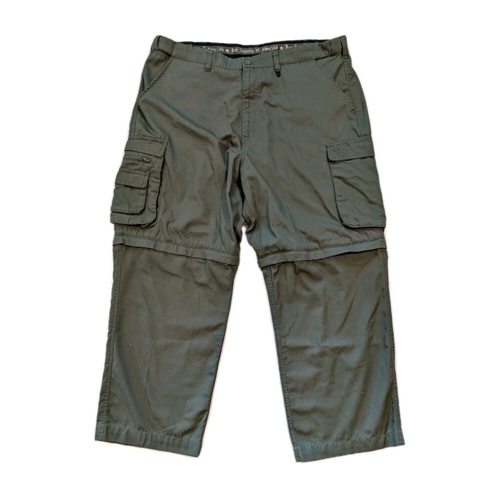 Boy Scouts of America Convertible Uniform Cargo Pants 42x28 Relaxed Zip Shorts